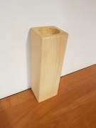 świecznik drewniany, kwadratowy, 20 cm 