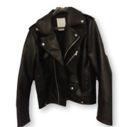 KURTKA Ramoneska Skórzana S Męska Czarna SKÓRA NATURALNA