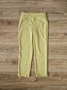 Spodnie dopasowane pin up american vintage materiałowe żółte w kratkę L