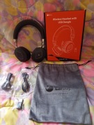 NOWE słuchawki bezprzewodowe Earbay BT-186 USB dongle Bluetooth + etui