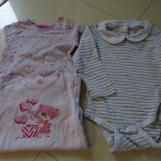 3x body długi rękaw Pepco r.86-98 +gratis śliniaki