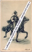 KOZAK na koniu z włócznią, wyd. SMP Kraków mal. Wacław Boratyński 1908-1939