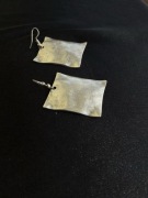 Kolczyki POSREBRZANE Art Deco | Efekt Hand-Made | Srebrne | NOWE