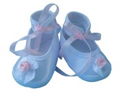 Buciki, balerinki do chrztu 11 cm, rozmiar 18