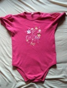 Body z krótkim rękawem różowe 2be3 kotek bufy napy