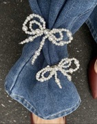 Broszki kokardki perełkowe 2 sztuki