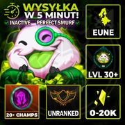 League of Legends LoL 20+ Champions UNRANKED Smurf konto EUNE INACTIVE