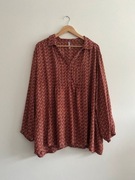 Brązowa bluzka wzorzysta Blancheporte plus size 50 52 5xl we wzory