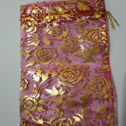 Woreczek z organzy różowy, opakowanie na prezent