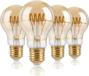 Żarówka LED z żarnikiem spiralnym 4W E27, A60 - 4szt.