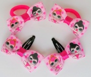 Zestaw do włosów komplet spinki frotki gumki laleczka laleczki LOL