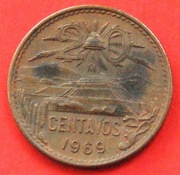 20 Centavos  1969 r  -  Meksyk  Piramida Teotihuacan  stan !!