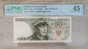 50 zł 1975 seria Y UNC PMG 45 EPQ Szparło L5