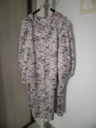 RUTZOU 100%JEDWAB PUDROWY RÓŻ PERŁOWY LILIOWY WZÓR SUPER STAN 42/44