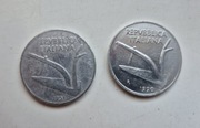 2 monety 10 lirów Włoskich 1951,1990
