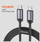 Kabel USB Toocki 240W typu C do typu C PD 3.1A Szybkie ładowanie 2m