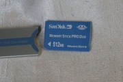 SONY MEMORY STICK DUO 512 MB - karta pamięci + adaptor