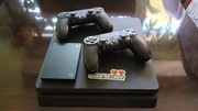 Playstation 4 PS 4 + 2 kontrolery + dysk zewnętrzny + dużo gier