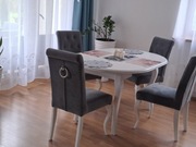 Stół biały, rozkładany,  styl Ludwik