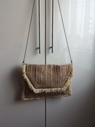 ALESSIA MASSIMOO Unikat torebka złota koraliki 