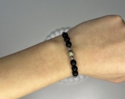 Bransoletka regulowana onyks i jaspis 