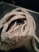 KWIETNIK MAKRAMA ZE SZNURKA BAWELNIANY SZARY  5 mm