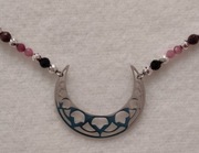 *Dje* Naszyjnik - turmalin hematyt granat agat stal