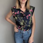 Bluzka damska koszula w kwiaty 