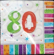 Serwetki papierowe na 80 urodziny 16 szt