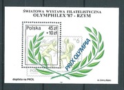 2964 bl.134 ŚWF Olymphilex`87 w Rzymie - kasowany