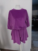 Dres welurowy krótki , spódnico spodenki + bluza