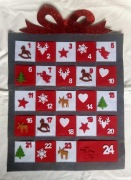 Kalendarz adwentowy, filcowy, nowy, 3D, 40x47cm