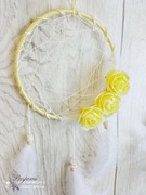 Cytrynowy łapacz snów z różyczkamihandmade