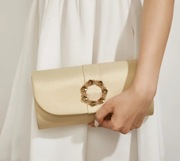 Wizytowa Kopertówka - Metalizowany beż 