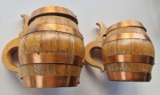 Dwa drewniane kufle Bertilsgarden Szwecja,