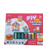 Zestaw DIY do malowania zawieszek 3D – farbki, brokat, koraliki