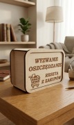 Drewniana Skarbonka - Wyzwanie Oszczędzanie - Skarbonka Wykreślanka