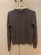 Uniqlo sweter kaszmirowy szary grafitowy kaszmir minimalizm