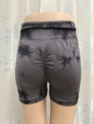 Spodenki sportowe bezszwowe push-up scrunch tie-dye modelujące S/M