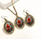 Zestaw biżuterii w kolorze starego złota Vintage Nowe