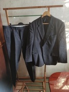 Czarny garnitur XL markowy najwyższa jakość spodnie i marynarka queens flag