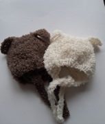 Bonetka Króliczek 0-3m-ce.ecru.Handmade