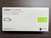 Rękawice lateksowe pudrowane róż S