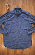 Koszula Tom Tailor r. M męska dł rękaw w paski niebieska bawełna