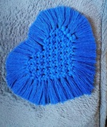 4 Podkładki pod kubki/Makrama SERCE