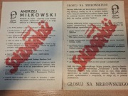 Solidarność Wybory 89 Andrzej Miłkowski 2 plakaty 