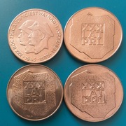 Zestaw 4 x 200 złotych z 1974 i 1975 PRL Srebro
