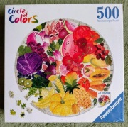 Puzzle 500 elementów Ravensburger okrągłe 52 cm Circle of Colours owoce