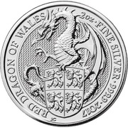 2oz Bestie Królowej The Red Dragon of Wales Czerwony Smok Walii