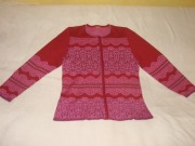 Oleana piękna kardigan sweter silk merino wool L XL